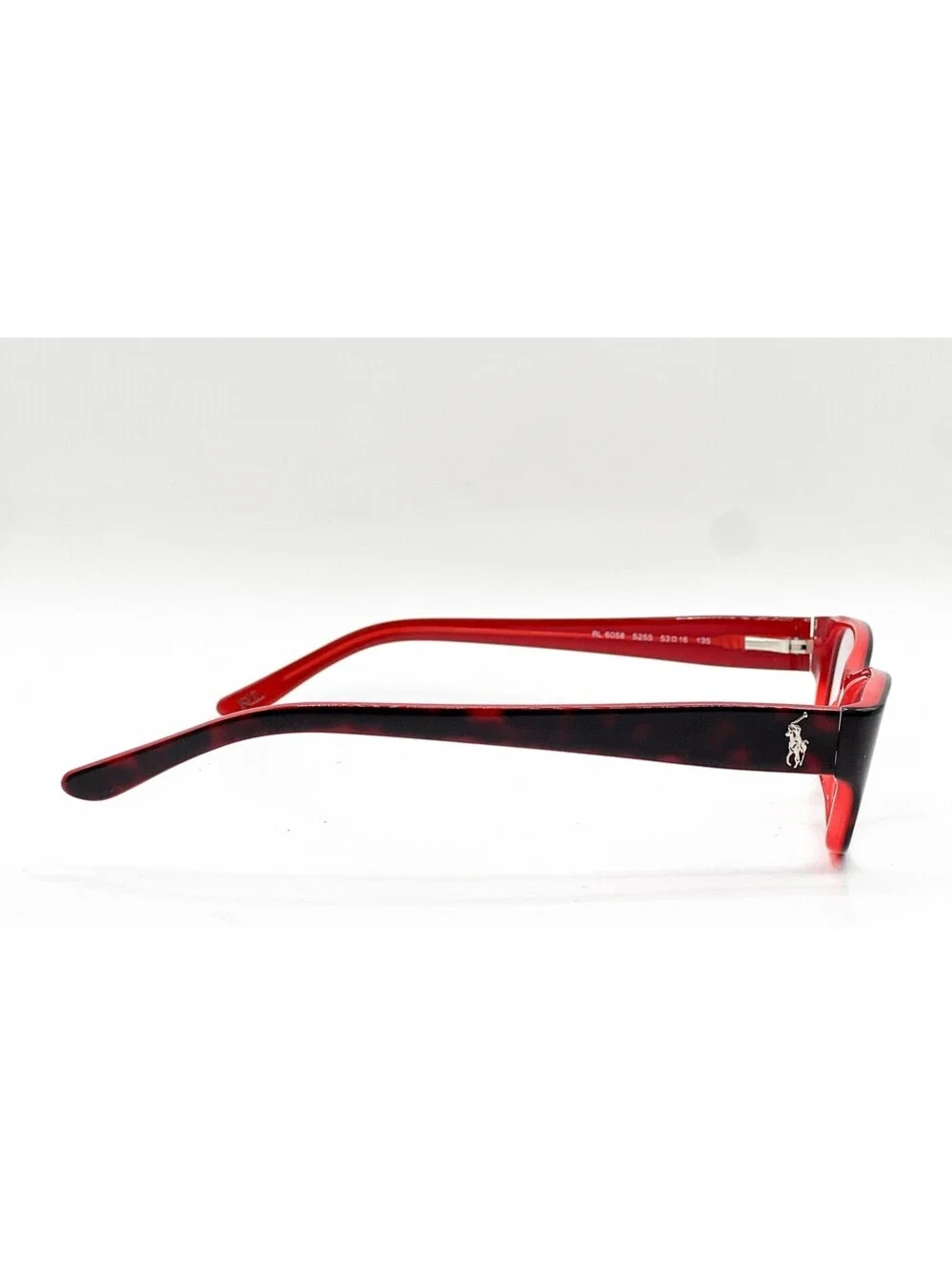 Ralph Lauren RL 6058 5255 Top Havana Red Rectangle Eyeglass Frames 53-16-135